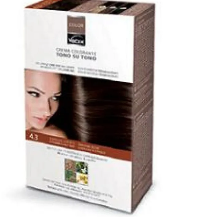 Vebix-Color Tintura per Capelli Permanente Naturale 4.3 Castano Dorato