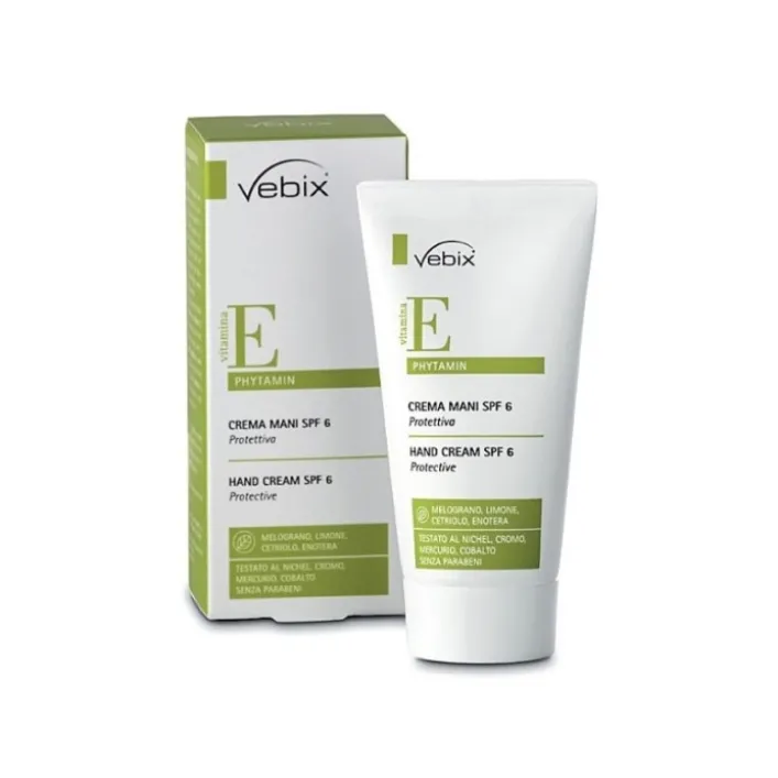 Vebix Phytamin Crema Mani SPF 6 Protettiva Esfoliante 50 ml