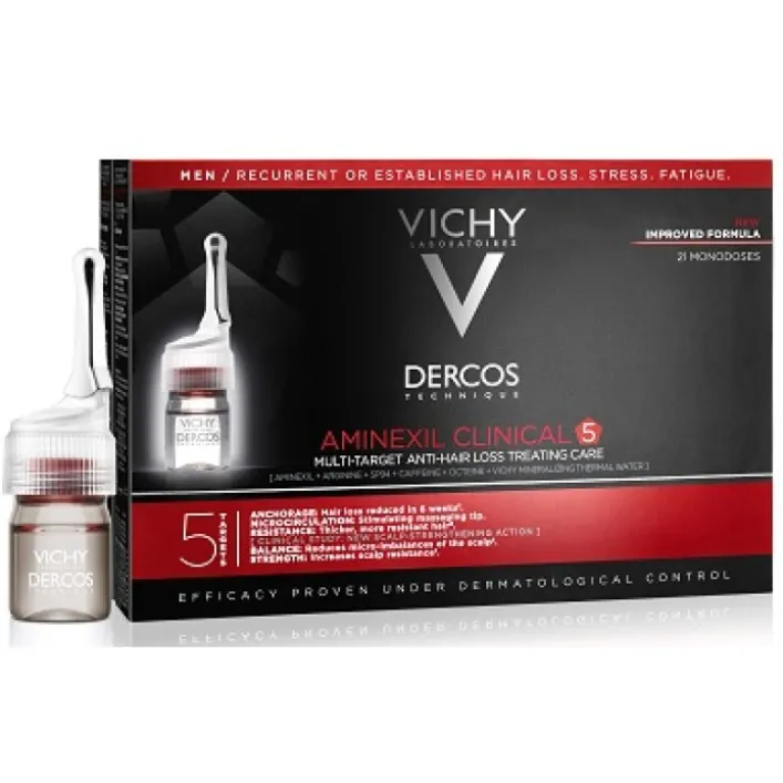 Vichy Dercos Aminexil Intensive 5 Trattamento Anticaduta Uomo 21 Fiale
