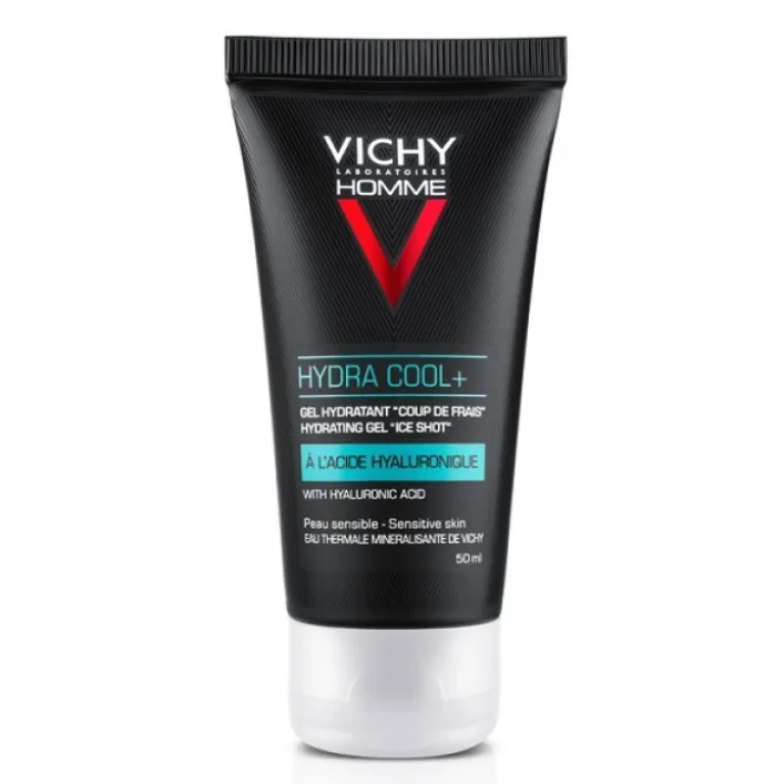 Vichy Homme Hydra Cool+ Gel Idratante Viso Uomo Effetto Ghiaccio 50 ml