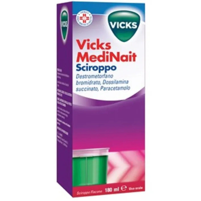 Vicks Medinait Sciroppo Trattamento Raffreddore e Influenza 180 ml