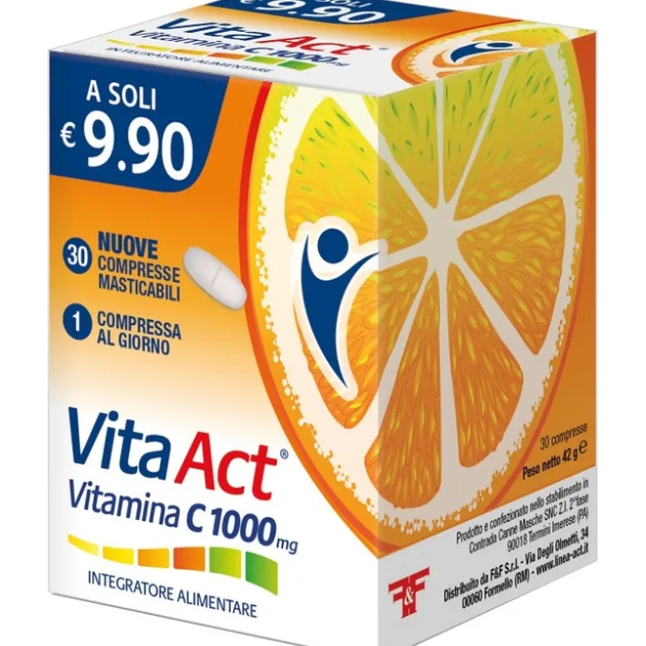 Vita Act Vitamina C 1000 mg 30 Compresse - Integratore Difese Immunitarie
