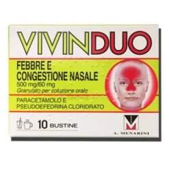 VivinDuo Febbre e Congestione Nasale 500mg/60mg 10 Buste