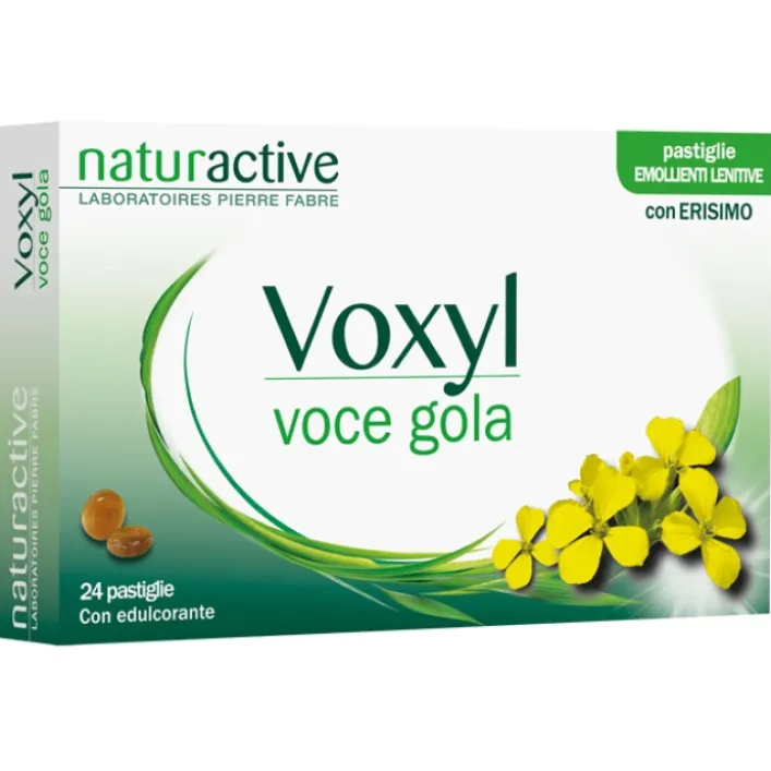 Voxyl Voce Gola 24 Pastiglie - Integratore Emolliente Lenitivo per la Gola