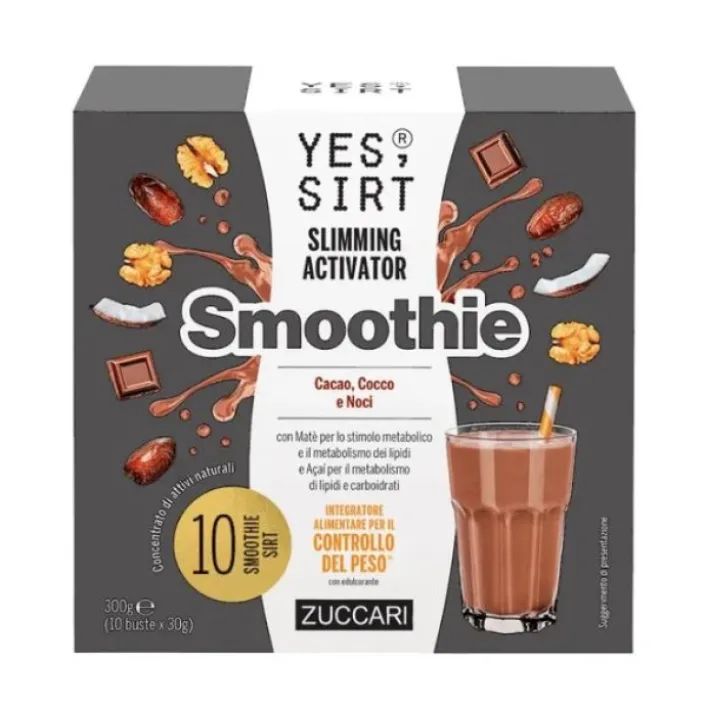 Yes Sirt Slimming Activator Smoothie Cacao Cocco e Noci 10 buste - Integratore Controllo Peso