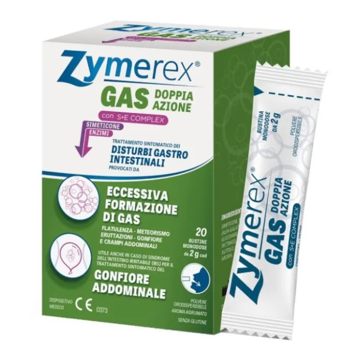 Zymerex Gas Doppia Azione 20 Bustine - Dispositivo Medico